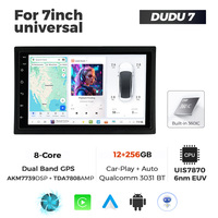 DUDU7 Autoradio Android 7870 1024*600 8 cœurs avec écran tactile, DSP, USB, compatible CarPlay, BT, WIFI, pour voiture universelle 7 pouces 178*102CM