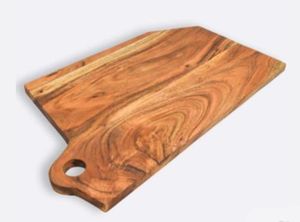 เขียงไม้อะคาเซียขนาดใหญ่ทรงไม่เรียบขอบไม้อะคาเซียสำหรับหั่นผัก - Product Image 3