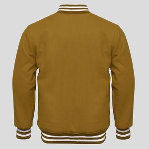 Veste universitaire en cuir vintage pour hommes, laine, chenille, broderie, col montant, logo personnalisé, saison d'hiver, vestes Letterman de baseball - Product Image 2