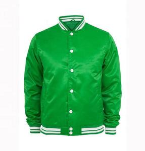 Chaquetas de satén Diseño bordado personalizado Chaquetas de bombardero de satén Chaquetas de estilo universitario de otoño e invierno - Product Image 2