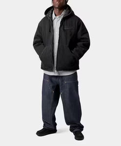 Veste utilitaire de travail de haute qualité, surdimensionnée, à fermeture éclair, à revers personnalisés, de style boxy, fabriquée en usine OEM pour hommes - Product Image 4