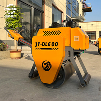 Compacteur vibrant à tambour unique portatif pour la construction routière, mini-compacteur manuel pour sols et asphalte