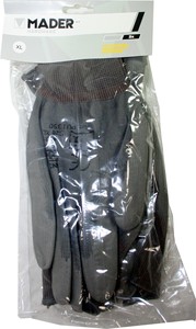 2 paia di guanti grigi in poliestere e poliuretano, taglia XL (Mader 96390) - Product Image 2