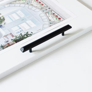 Contemporary Matte <b>Black</b> Stainless Steel Cabinet Handles Minimalist Drawer Pulls Kitchen <b>Cupboard</b> Wardrobe Furniture Hardware - Product Image 3