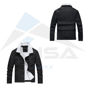 Vestes en jean en gros pour hommes, grande poche, couleur unie, décontractée, belle veste de travail pour hommes, veste en jean - Product Image 5