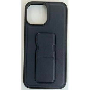 เคสหลังหนัง PU พรีเมียมสำหรับ iPhone 15 ขนาด 6.1 นิ้ว พร้อมขาตั้ง สีฟ้า (บรรจุภัณฑ์ขายปลีก) - Product Image 1