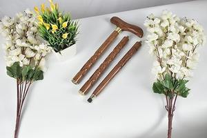 Bastón de Madera de Lujo de Fabricación Confiable, Mango Grabado en Latón Antiguo, Orientación para Mano Izquierda, para Adultos, Senderismo, Bajo Costo - Product Image 4