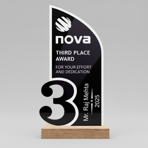 Trofeo de Acrílico Grabado, Pulido, Elegante y Duradero de Alta Calidad para Premios Académicos, Corporativos, Reconocimiento a Estudiantes y Empleados, al por Mayor - Product Image 3