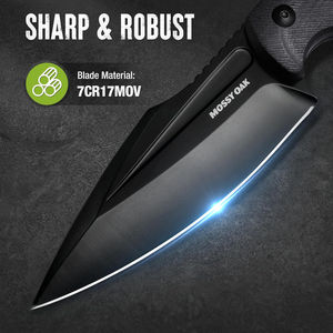 Couteau de chasse à lame fixe en acier inoxydable de 8,5 pouces, manche en micarta, personnalisable OEM pour la survie en plein air, le camping et la randonnée - Product Image 4