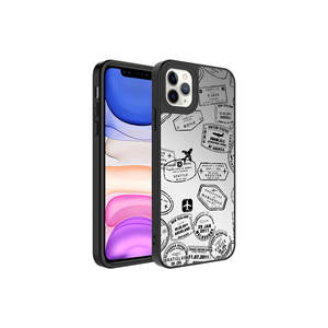 Étui de protection pour appareil photo à motif miroir de conception de voyage pour iPhone 11 Pro, coque brillante, accessoire de téléphone portable - Product Image 1