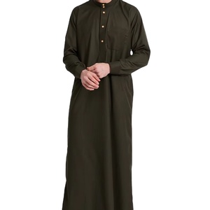 Robe pour homme de haute qualité, brodée à la main, en polyester, robe décontractée pour homme, manches courtes, respirante, ample, longueur cheville - Product Image 1