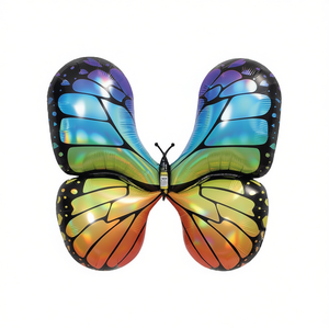 Ballon papillon en feuille d'aluminium multicolore 79x73 cm, décorations de fête - Product Image 2