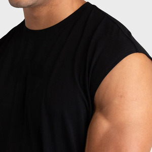 Camisetas sin Mangas Personalizadas para Hombre con Logotipo Personalizado, Diseño OEM, Color Negro - Product Image 4