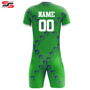 Fabricante logotipo personalizado sublimación camisetas de fútbol manga corta Top camisetas de fútbol 100% poliéster cómodo uniforme de fútbol - Product Image 2