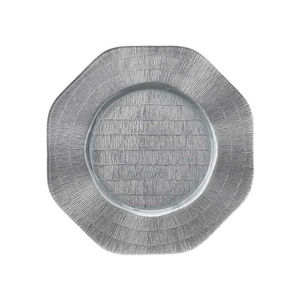 Assiettes de service en verre argenté créatives, motif martelé, décoratives, pour les événements de mariage et la mise en place de la table à manger, en vente - Product Image 5