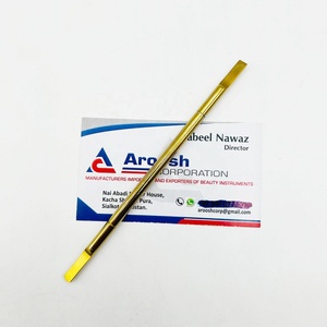 Pousse-cuticules professionnel en acier inoxydable plaqué or de qualité supérieure, double extrémité, tranchant, pour enlever et couper les cuticules - Product Image 3