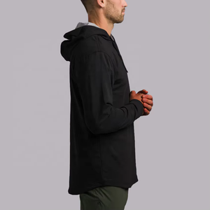 Sudadera con Capucha y Cremallera, Sudadera Básica de Algodón Combinado, Sudadera Extra Grande para Hombre, Personalizable - Product Image 5