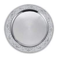 Assiette de Présentation de Luxe Biodégradable Écologique Faite à la Main avec Bord Doré Électroplaqué, Design Moderne, Compatible Lave-Vaisselle, pour Aliments