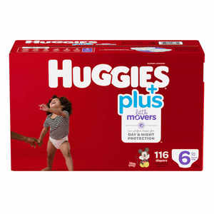 Prix de gros pour les couches pour bébés Little Movers avec protection anti-fuites 3D, stock en vrac disponible, vente en gros à bas prix, qualité supérieure Huggies - Product Image 4