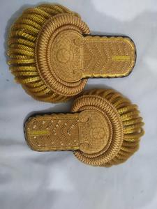 Customized Luxury Embroidered Lace Hook-and-Loop <b>Badges</b> with Golden Bullion Wire Fringe for Marching Band Garment Promotion - Product Image 6