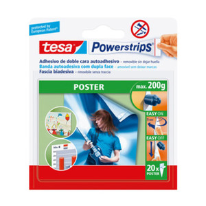 TESA POWERSTRIPS 20 STRISCE BIADESIVE POSTER - Product Image 1