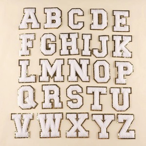 Parche Bordado con Letras del Alfabeto y Corazón, Tela de Chenilla 3D, Tamaños Personalizados, con Reverso Termoadhesivo para Gorras, Bolsos, Chaquetas y Más, Multicolor - Product Image 2