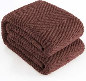 Manta de punto 100% algodón, suave y transpirable, para sofá y cama, personalizada, OEM, venta al por mayor - Product Image 6