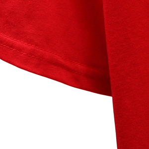 T-shirt à manches courtes rouge pour homme, col rond, décontracté, respirant, séchage rapide, polyester/coton, coupe classique, pour l'été, à porter au quotidien - Product Image 6