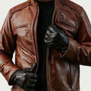 Chaqueta de cuero genuino ajustada para hombre elegante a medida invierno ecológico acolchado estilo de calle para aspecto moderno 2026 - Product Image 2