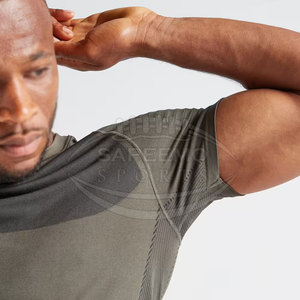 Camiseta de Entrenamiento Premium para Hombre, 100% Algodón, Tela de Lona, Secado Rápido, Absorbe la Humedad, Transpirable, Ecológica, para Gimnasio y Deportes - Product Image 4