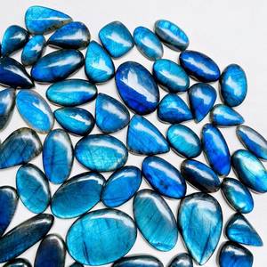 Cabochon de Labradorite Flash bleu 15x20mm à 20x40mm pierre en vrac polie pour la fabrication de bijoux - Product Image 1