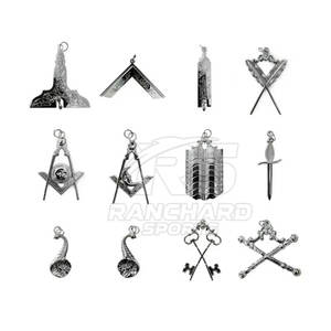 Accesorios de la Masonería, Conjunto de Collar y Joyas de Masonería, Regalia Masónica Completa para Miembros de la Logia - Product Image 6