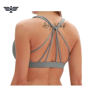 2025 sujetadores deportivos ligeros de alta calidad para mujer, alto soporte de secado rápido, transpirable, púrpura, respetuoso con el medio ambiente, Spandex frontal/nailon - Product Image 2