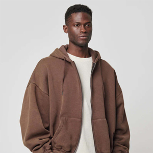 Manufacturer's Customizable Cotton/Polyester Zipper Hoodie Heavyweight 3D DTG Logo Print Solid Street Wear Design for Winter Men - Product Image 3