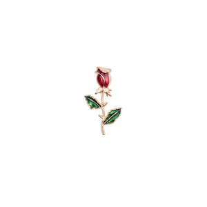 Broche de cuello con patrón figurativo rojo - Accesorio de cuello falso - Product Image 1