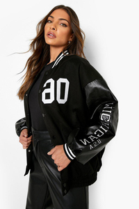 Veste universitaire unisexe de qualité supérieure, doublure matelassée chaude, résistante pour les conditions climatiques froides, utilisation en équipe, broderie personnalisée, équipe, école - Product Image 5