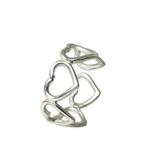 คุณภาพสูงแฟชั่นแหวนหัวใจเงินสเตอร์ลิง925เครื่องประดับวินเทจทำด้วยมือเครื่องประดับเงินสำหรับงานแต่งงานดีไซน์หัวใจขายส่ง - Product Image 1