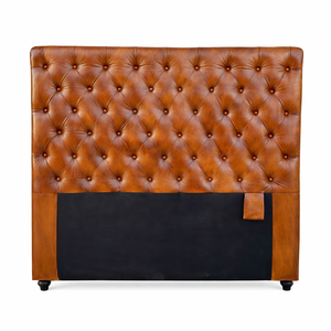 Cabecera Chesterfield de Cuero de Búfalo |   Panel de Cabecera Tapizado Hecho a Mano |   Muebles de Dormitorio de Lujo a Medida, Estilo Europeo - Product Image 1
