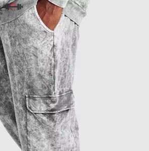 Marque privée de haute qualité hiver lavage à l'acide survêtements personnalisés pour hommes 100% coton polaire respirant à capuche Sport Design - Product Image 3