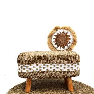 เก้าอี้สตูลแบบออตโตมันทรงกลมทำด้วยมือสไตล์โบฮีเมียนสำหรับห้องนั่งเล่นสินค้าใหม่จากเวียดนาม - Product Image 5