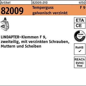 Abrazadera R 82009 GTW 40 F 9 M20/32-82 Hierro Fundido Maleable 1 Pieza LINDAPTER - Product Image 1