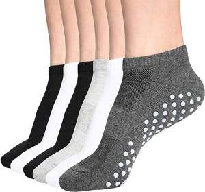 Custom Logo Men Women Ankle Crew Silicone Anti Slip Grip <b>Sock</b> Organic Cotton Pilates Yoga Sports Non-slip Soccer <b>Socks</b> - Product Image 1