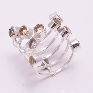 925ทำด้วยมือพลอยโกเมนธรรมชาติแหวนดีไซน์ที่เป็นเอกลักษณ์ของผู้หญิงแฟชั่น925เครื่องประดับเงินสเตอร์ลิง - Product Image 4