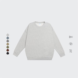 Custom Women's Crewneck Sweatshirt 100% Polyester Cotton Breathable Eco-Friendly Embroidery <b>Print</b> Pink Solid Plain Design - Product Image 5