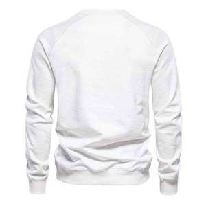 Sweat-shirt à capuche brodé pour homme, couleur unie, 100% coton polaire, coupe régulière, manches longues, coupe-vent - Product Image 6