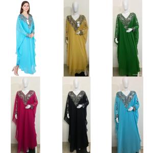 ชุดอาบายะห์มุสลิมแบบดีไซเนอร์ ผ้าคาฟตัน ทันสมัย สง่างาม ยาวกรอมพื้น แขนยาวจับจีบ แต่งลายวินเทจ เสื้อผ้าอิสลามสำหรับผู้หญิง - Product Image 6