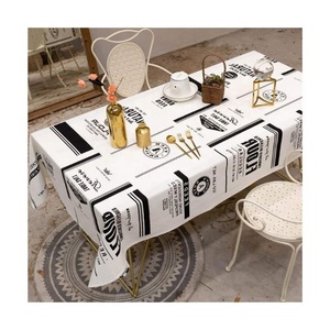 100% Organic Cotton Table Cloth Wholesale Merry Christmas Assorted Colors Embroidered Disposable Bulk OEM ODM Buyers - Product Image 2