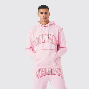 Ensemble deux pièces tendance pour homme en pur coton respirant, imprimé lettres et motifs en relief, personnalisable, très demandé - Product Image 3