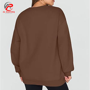 Sudadera con capucha de gran tamaño para otoño e invierno con diseño personalizado, sudadera informal de manga larga de Color sólido, jersey con cuello redondo, sudadera holgada - Product Image 2