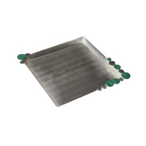 Set Of Two Metal Serving Tray With Hammered Nickle Plated Finishing Dinnerware Food Serving Dish Hotel Restaurants Catering - Product Image 6